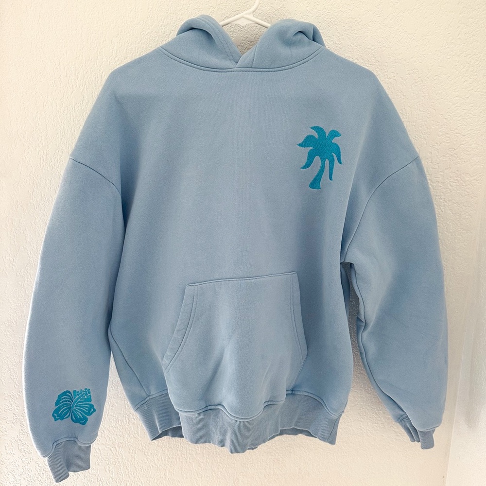 Pink Palm Puff Hoodie